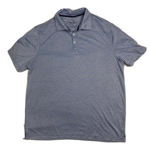 Nat Nast Polo Shirt Men's XL Blue Short Sleeve Rayon‎ Polyester 1/4 buttons Golf